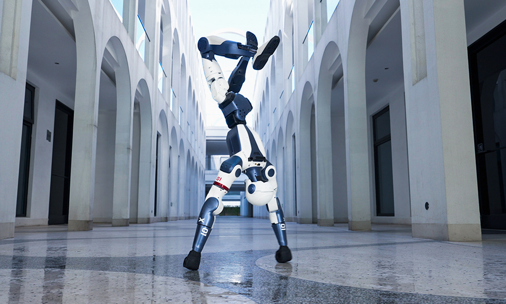 Advanced Humanoid Robot Performing a Stunt