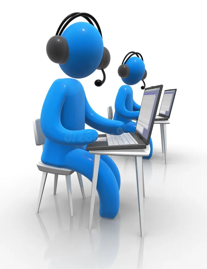 Call Center Agents Working
